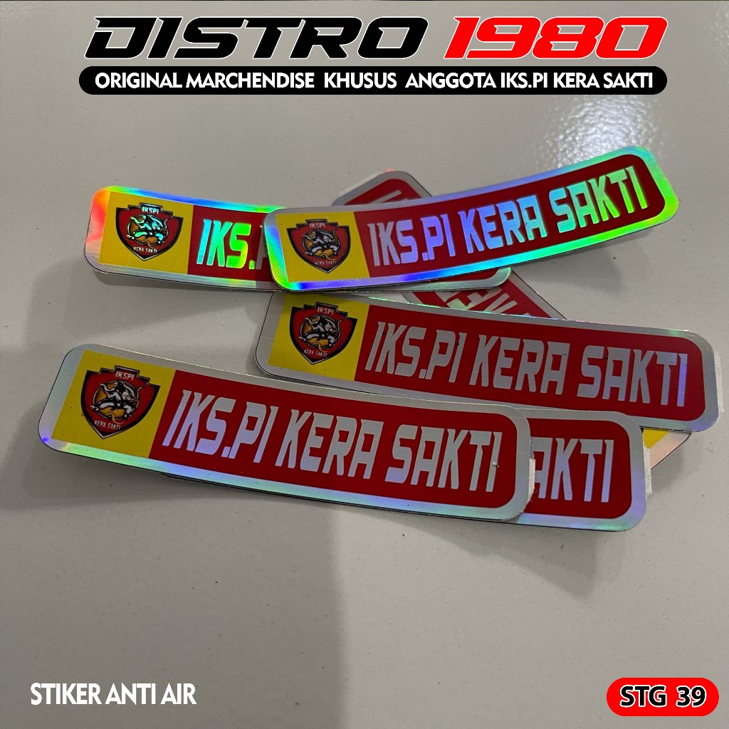 

STIKER IKS.PI KERA SAKTI STG 39 HOLOGRAM VINYL ANTI AIR