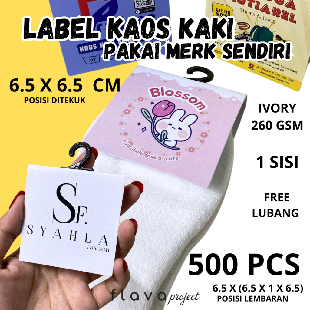 LABEL KAOS KAKI DENGAN MERK SENDIRI - CUSTOM I LABEL KAOS KAKI I TAG LABEL I LABEL MERK I KAOS KAKI 