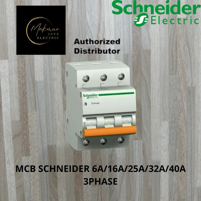 MCB Schneider 25A 3Phase / MCB Schneider 25A/3P 25A 3Pole Domae