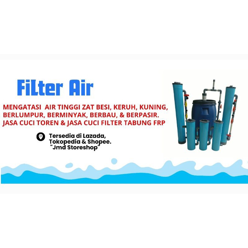 SHp2 Filter air drum 60 Liter (sistem aerasi venturi) filter air tinggi zat besi / Filter drum