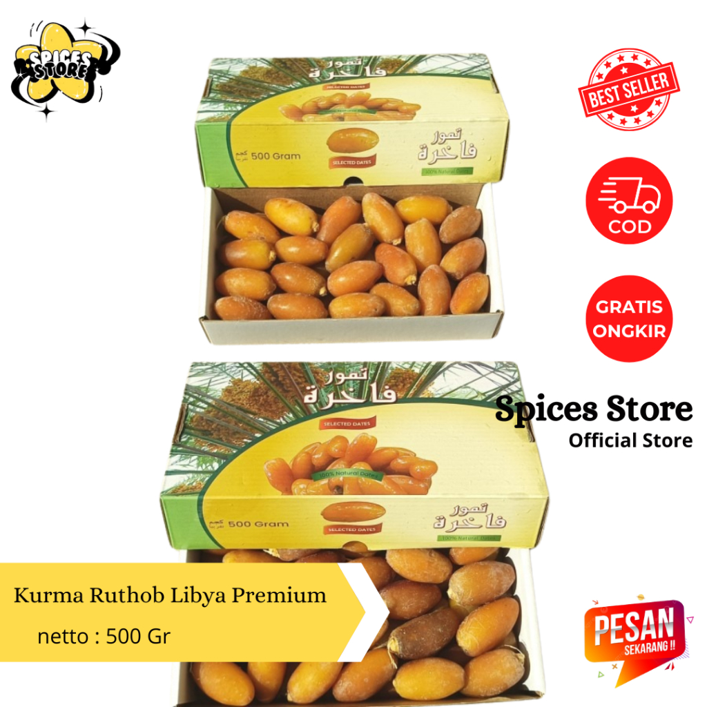 

Kurma Ruthob Libya Premium 500 Gram - Spices Store - Kurma Nikmat Murah