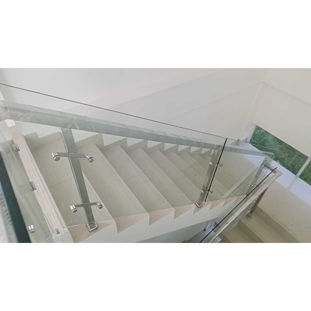 Railing Tangga Kaca Tempered 8 mm