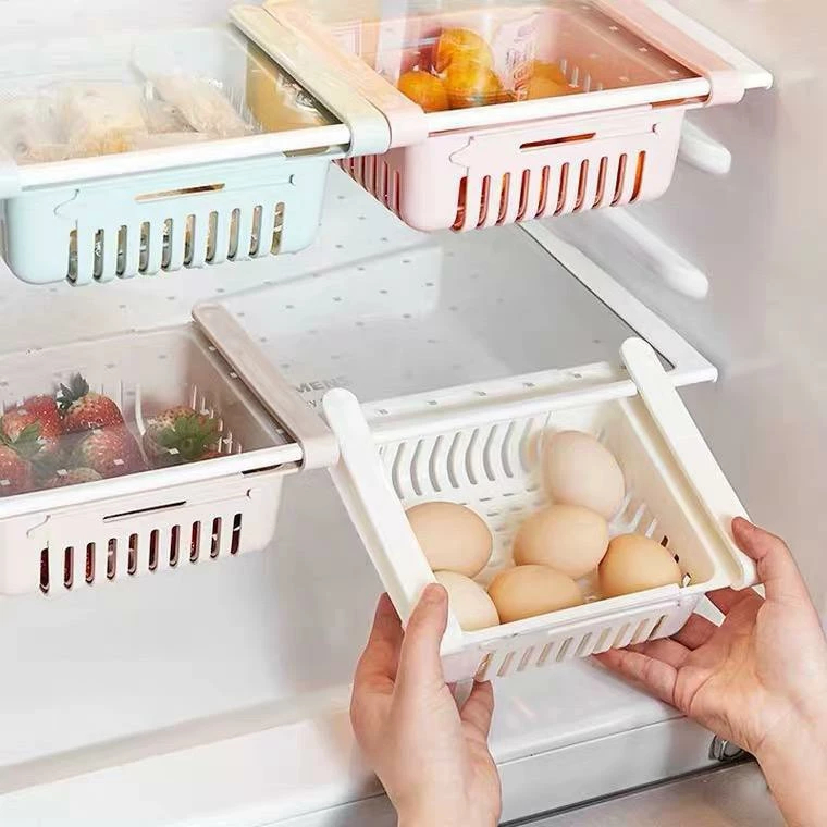 Rak Kulkas Multifungsi Storage Box Organizer Rak Serbaguna tempat buah Rak wadah cuci buah sayur