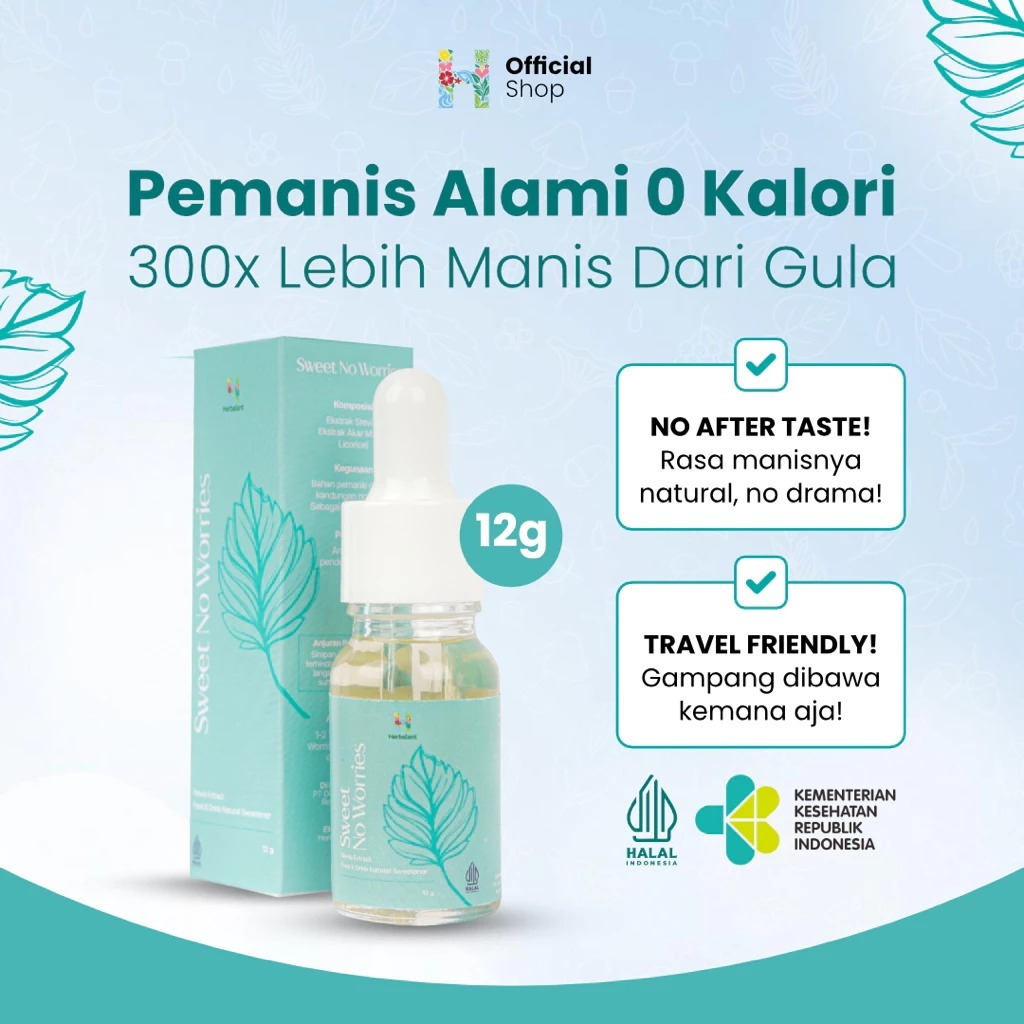 

HERBALANT STEVIA PEMANIS ALAMI (GRATIS ONGKIR)Stevia Pengganti Gula Dengan 0 Calorie 5ml&15ml/Gula Stevia Natural Sweetener Halal Dan Sudah Bpom/Liquid Stevia Pemanis Alami Diabetes&Diet Friendly/Gula Cair Zero Herbal Best Seller