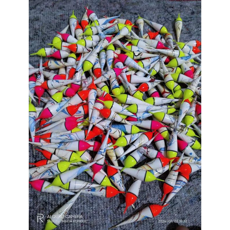 pelampung kambangan pancing model cabe no3 motif batik