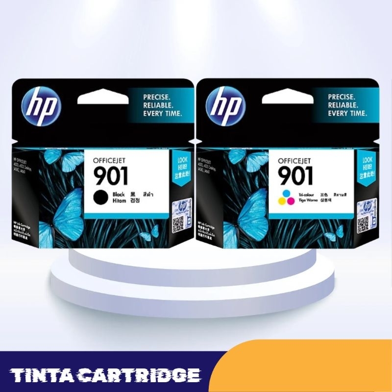 Paket Tinta Cartridge Hp 901 Black + 901 Colour Original Catridge