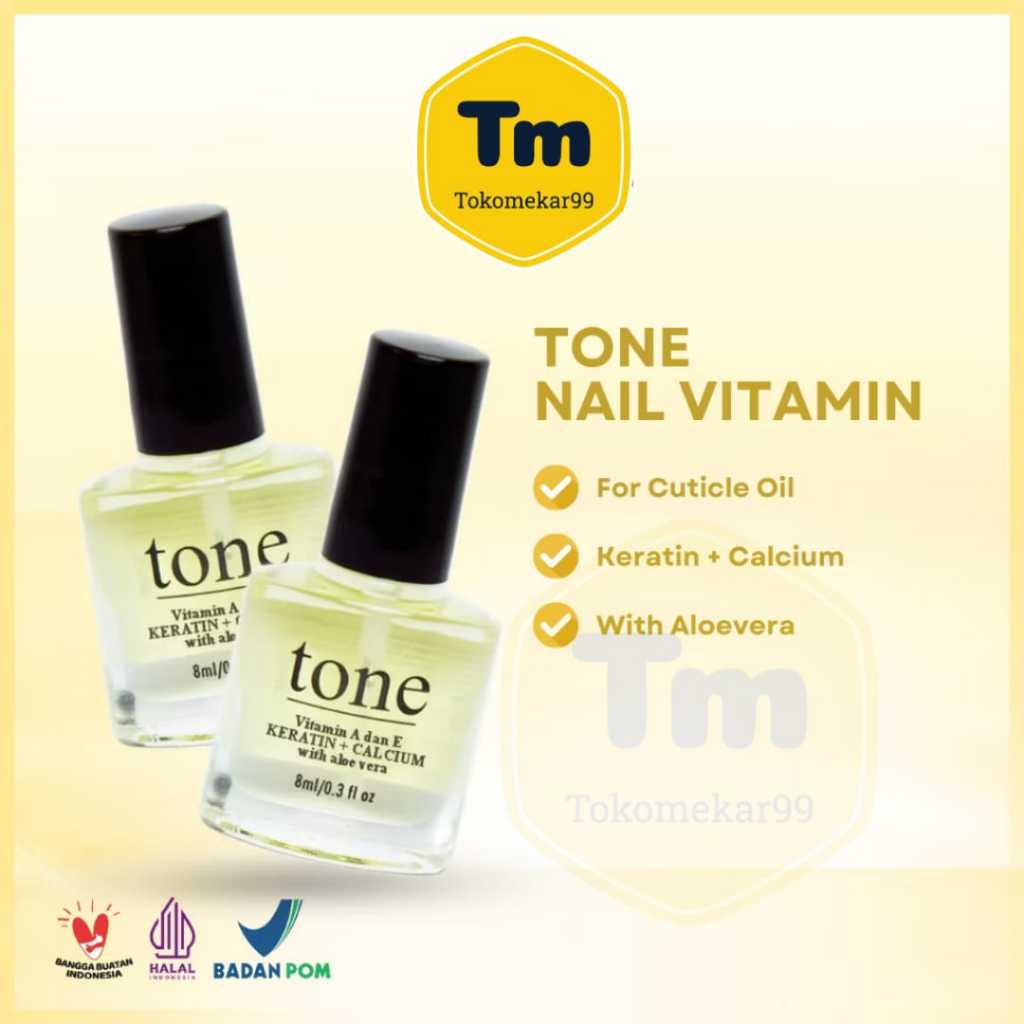 ❤️TM99❤️TONE Vitamin Kuku | Booster Keratin+Calcium | Nail Vitamin | Cuticle Oil | Minyak Kuku