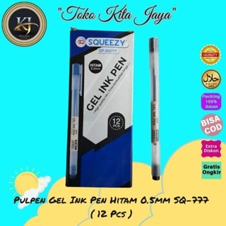 

Pulpen Gel Ink Pen Hitam 0.5mm SQ-777 ( 12 Pcs )