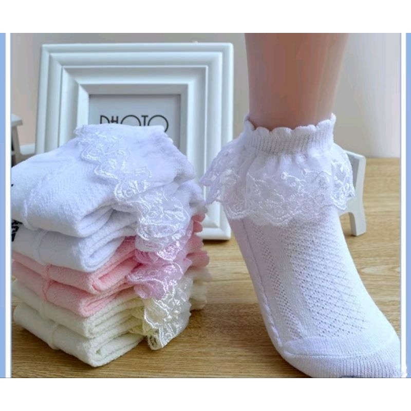KAOS KAKI RENDA ANAK PEREMPUAN CANTIK KAOS KAKI SEKOLAH