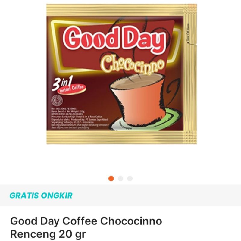 

1 renceng Kopi Good day Chococinno