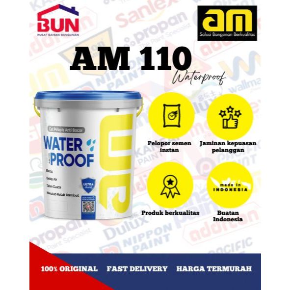AM 110 4 KG CAT TEMBOK WATERPROOFING ANTI BOCOR - MAROON RED