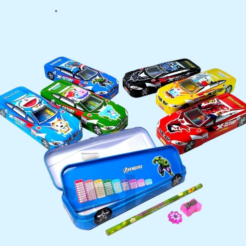 

Kotak Pensil Set Tempat Pensil Mobil Mobilan Kaleng Anak Laki Laki