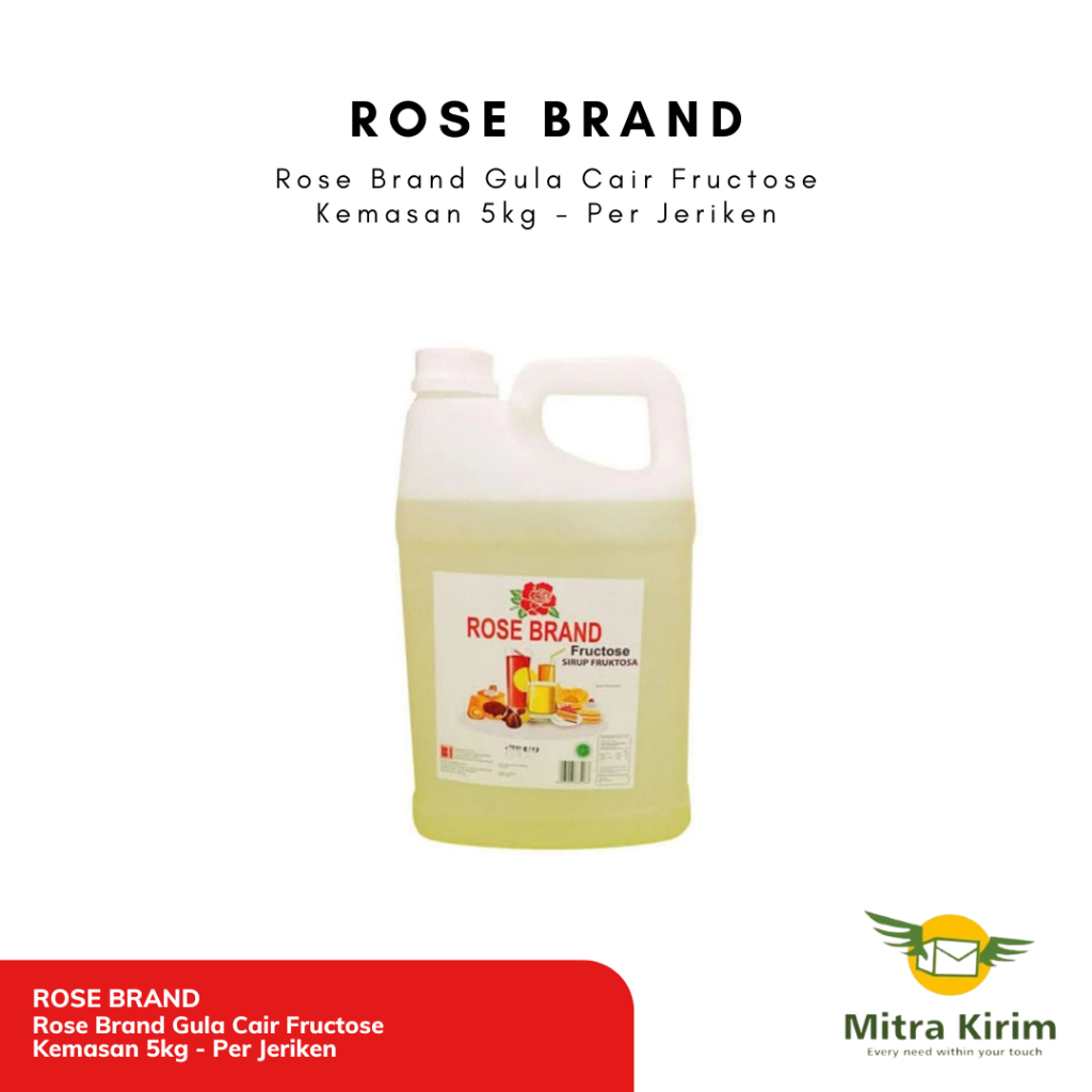 

Rose Brand Gula Cair Fructose Kemasan 5kg - Per Jerigen