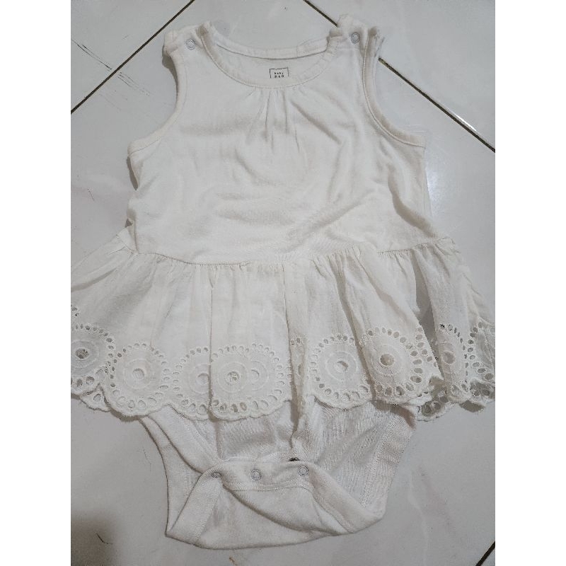 PRELOVED JP DRESS KATBOL GAP JUMPER DRESS 12-18 BULAN