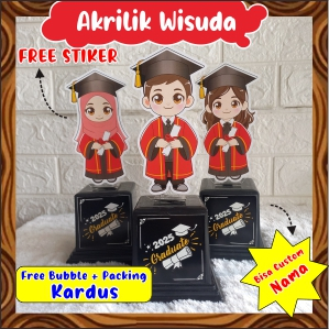 Piala wisuda murah / Trophy wisuda akrilik tinggi -+ 25cm /patung boneka piala / piala wisuda akrili