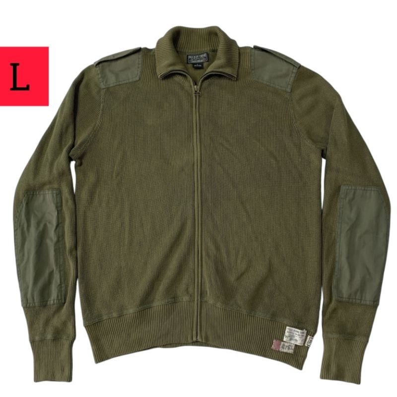 Jaket tracktop knit - rajut military commando POLO RALPH LAUREN vintage 90s ( size L )