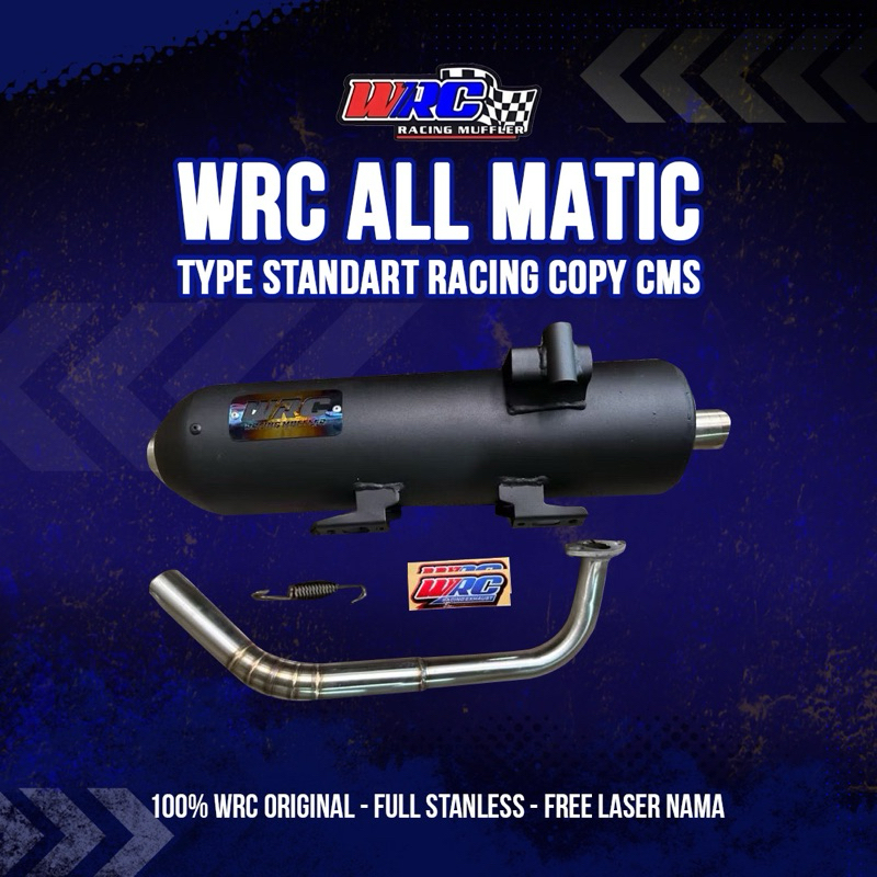 WRC KNALPOT TYPE STANDART RACING COPY CMS COATING 100% WRC ORIGINAL / FREE LASER NAMA / FREE REQUEST
