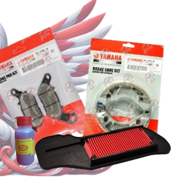 Paket Servis Filter Udara Mio J, Mio GT,115 X-Ride 115 X ride + Dispad  kampas + Tromol + Minyak Rem