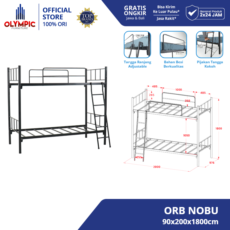 Olympic Ranjang Besi Susun / Divan Rangka Besi / ORB Nobu
