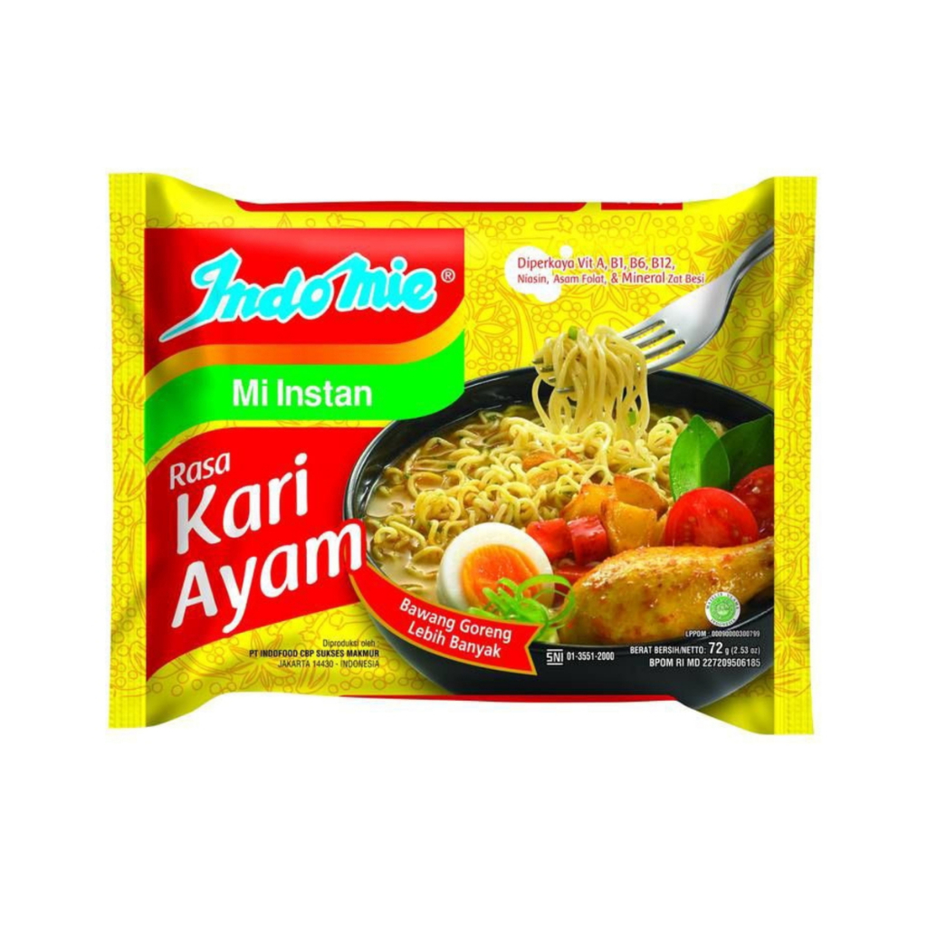 

INDOMIE KARI AYAM 1 DUS ISI 40 PCS / MIE INSTAN