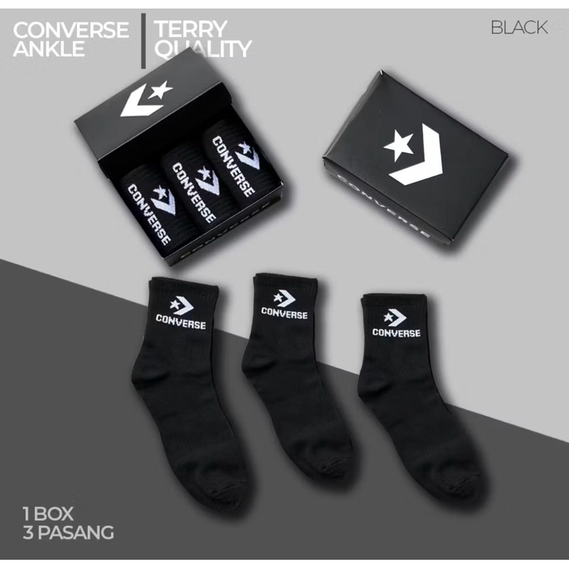 Converse Woodmark Ultralow Liner Quarter Socks/Sock Converse Low Cut / Kaos Kaki Converse Quarter Un