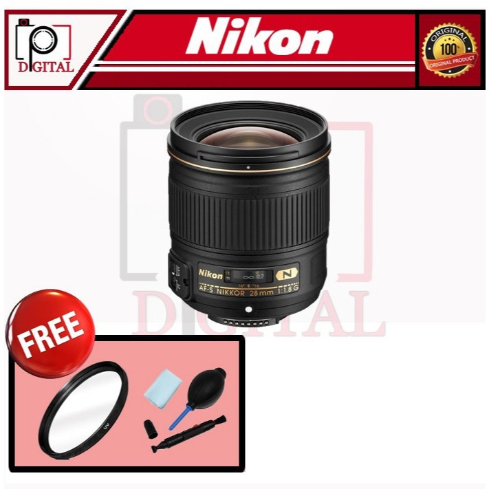 Lensa Nikon af-s 28mm f1.8G / 28mm F1.8 G Nano