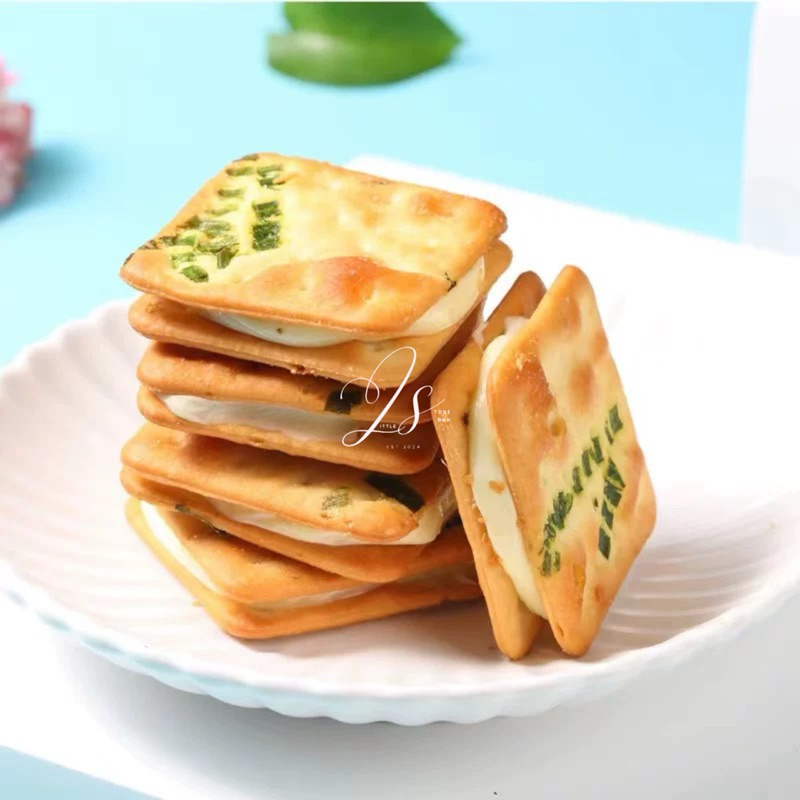 NOUGAT CRACKER DAUN BAWANG IJYSHENG (10PCS&16PCS)/BOX