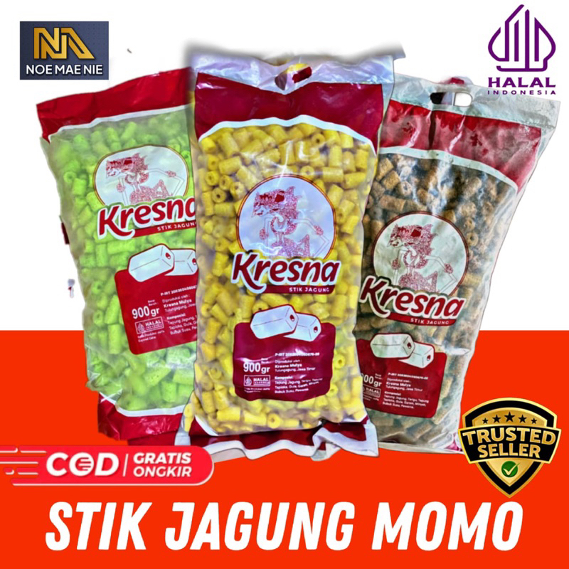

900Gr Stik Jagung Momogi Rasa Coklat Pandan Pisang 1Ball Snack Cemilan Halal
