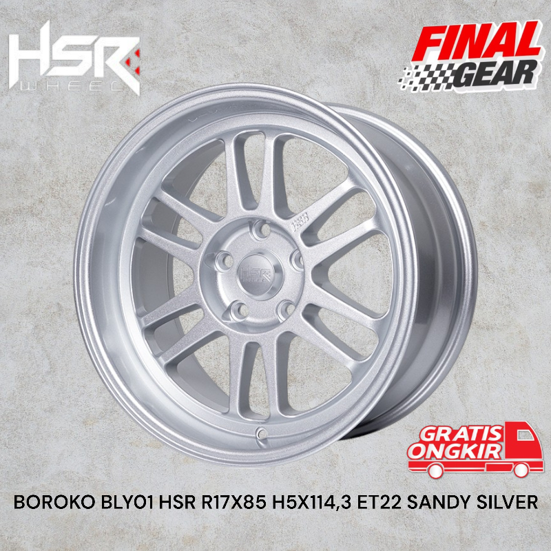 Pelek mobil racing hsr wheel boroko bly01 ring 17 VELG mobil kuat rpf1 standar original oem