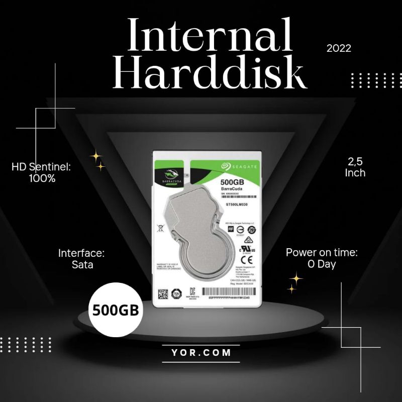 HDD NOTEBOOK SEAGATE 500GB BARRACUDA SATA SLIM