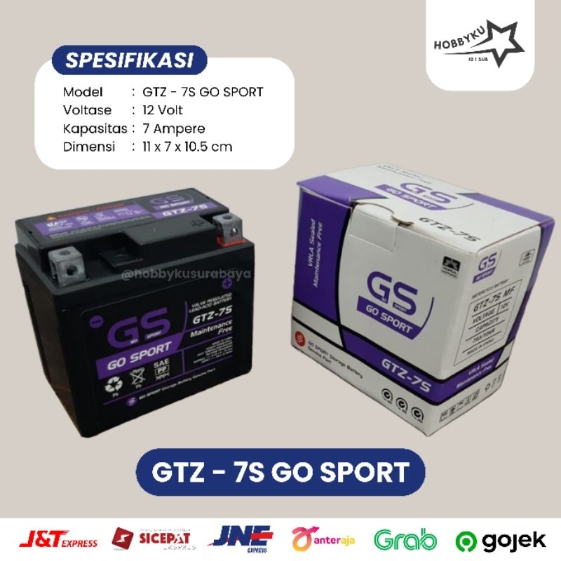 Aki Motor GS (Go Sport) 12 Volt 7 Ah