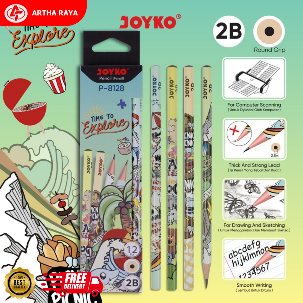 

Pensil Joyko P-8128 2B 1 Box 12 Pcs