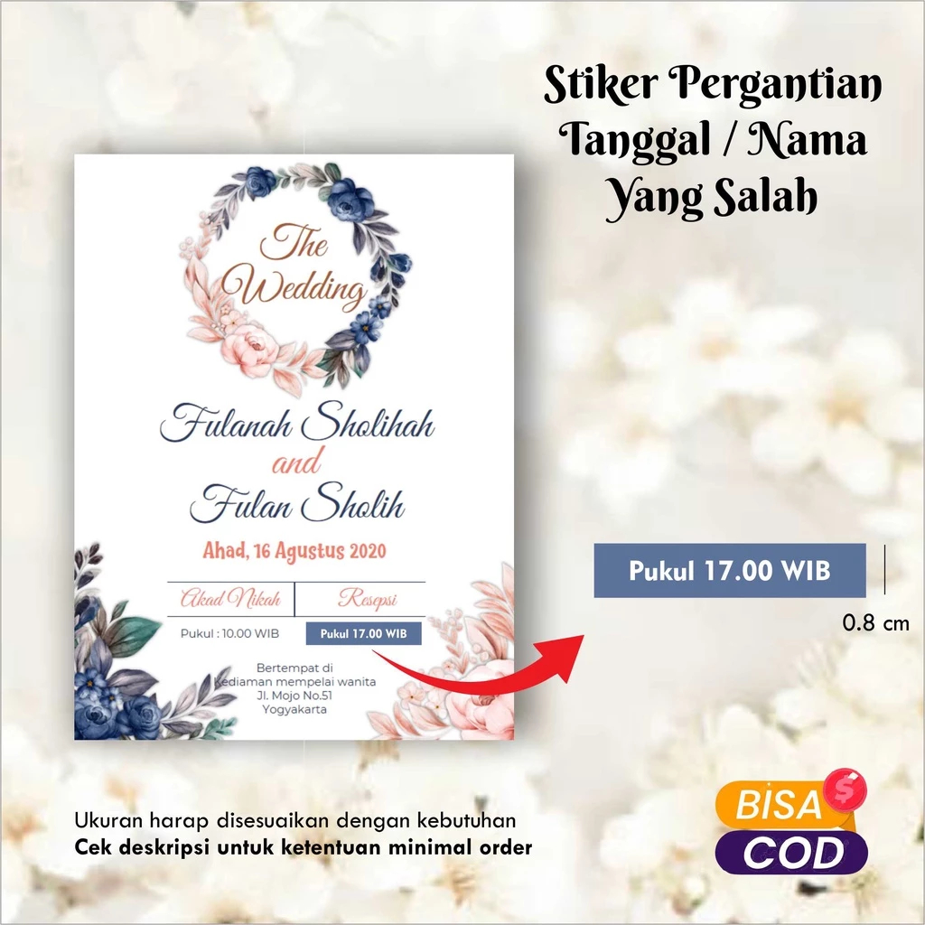 

Stiker pergantian tanggal / nama yang salah / Stiker pernikahan / wedding / Label