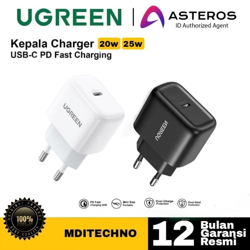 Ugreen Kepala Charger Mini 25W dan 20W For Iphone & Android