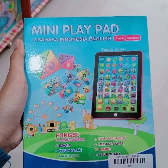 MINI PLAY PAD/IPAD 2 BAHASA/PERMAINAN BELAJAR ANAK