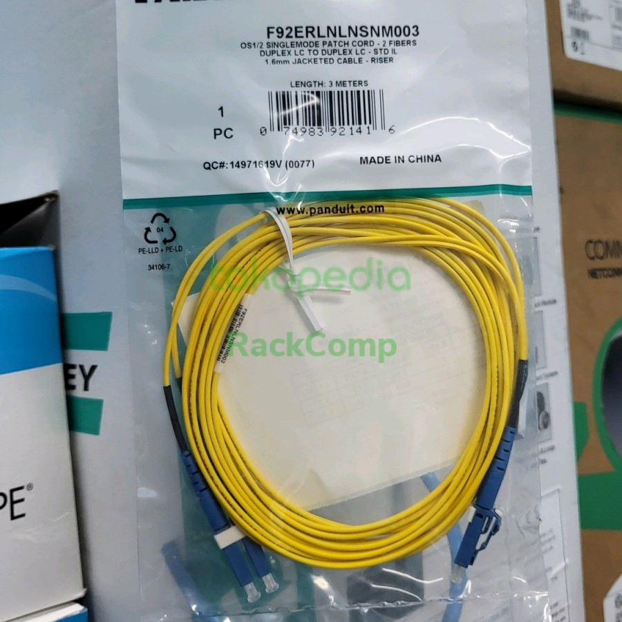 Panduit Singlemode Duplex LC to Duplex LC F92ERLNLNSNM003