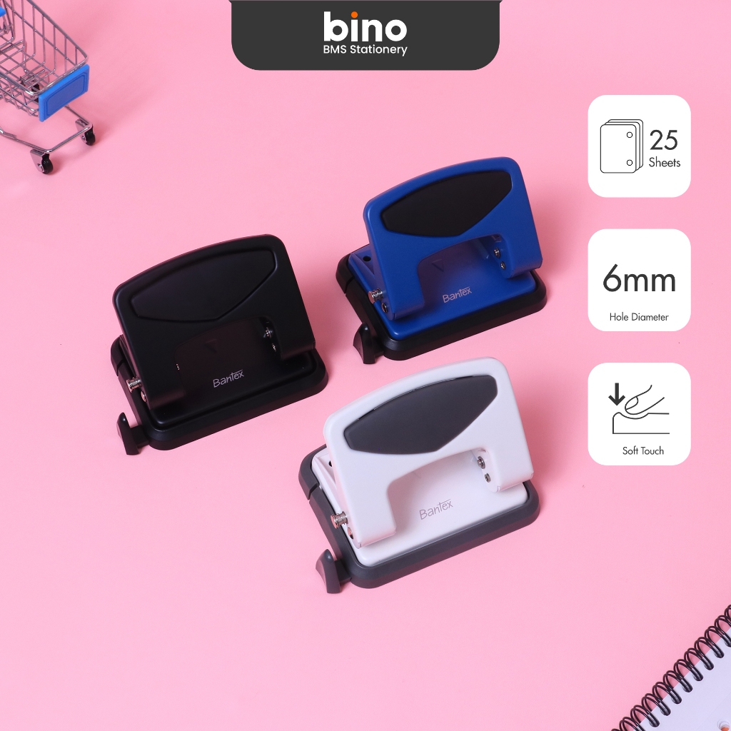 

[BMS Bekasi] Bantex Pembolong Kertas 2 Lubang / Punch Muat 20 Lembar Dengan Soft Touch BD6251
