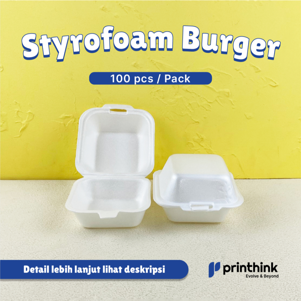 

Strerofoam Burger / Kotak Makan Foam - Isi 100pcs/pack