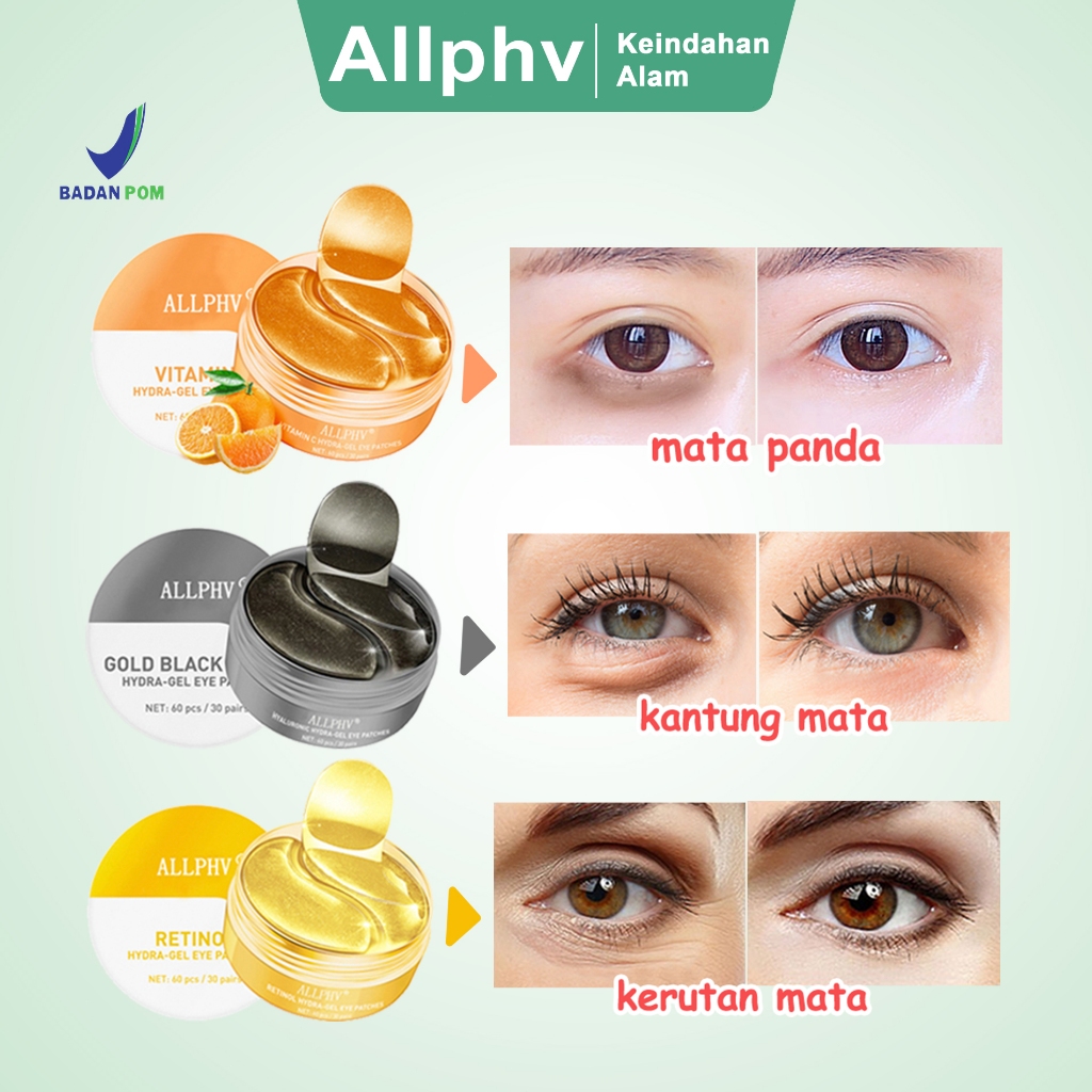 [BPOM] (60Pcs) Allphv Masker Mata Masker Mata Panda Dan Kantung Mata Dan Kerutan Mata Eye Mask