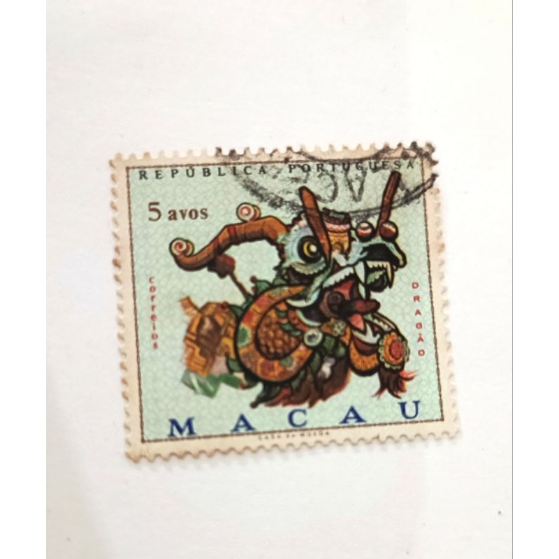 

Koleksi Prangko jadul Macau tahun 1971 judul Masks Dragon