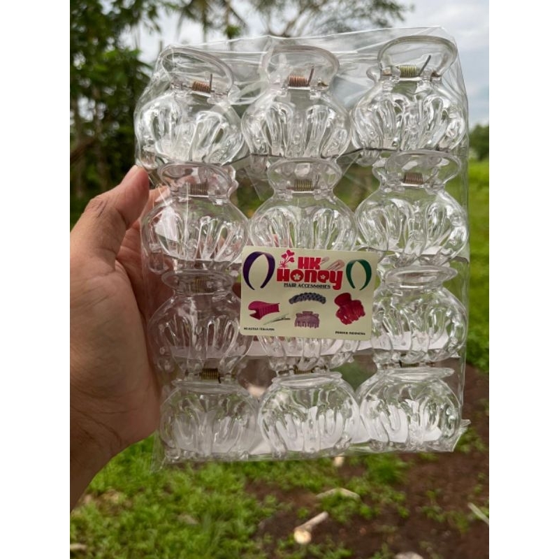 12 PCS JEDAI RAMBUT BENING  PUTIH GIGI 5 UKURAN 5 CM JEPIT RAMBUT