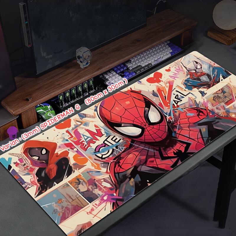 MOUSE PAD PREMIUM PANJANG GAMING MOUSE PAD MOTIF MARVEL AVENGER IRON MAN DEAD POOL SPIDERMAN DEADPOO