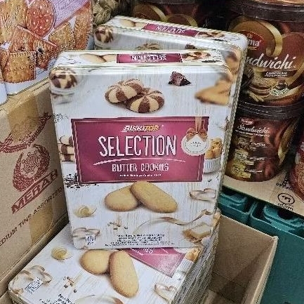 

PCS 350GR - BISKITOP SELECTION BUTTER COOKIES TIN 942331 / KUE KUKIS MENTEGA BISKITOP KALENG