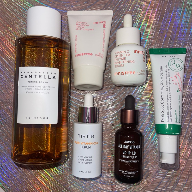 PRELOVED SKIN 1004 Madagascar Centella Toner 400ML AXIS-Y Dark Spot Glow Serum TIRTIR Pure Vitamin C