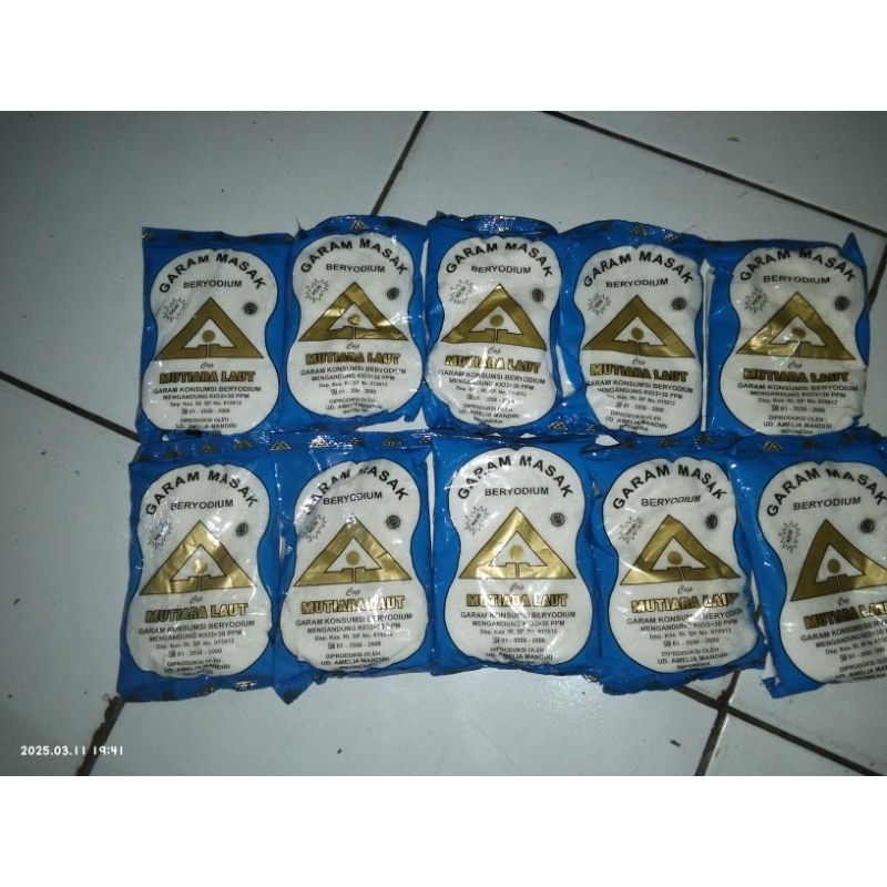 

Murah garam dapur cap mutiara laut isi 10 pcs