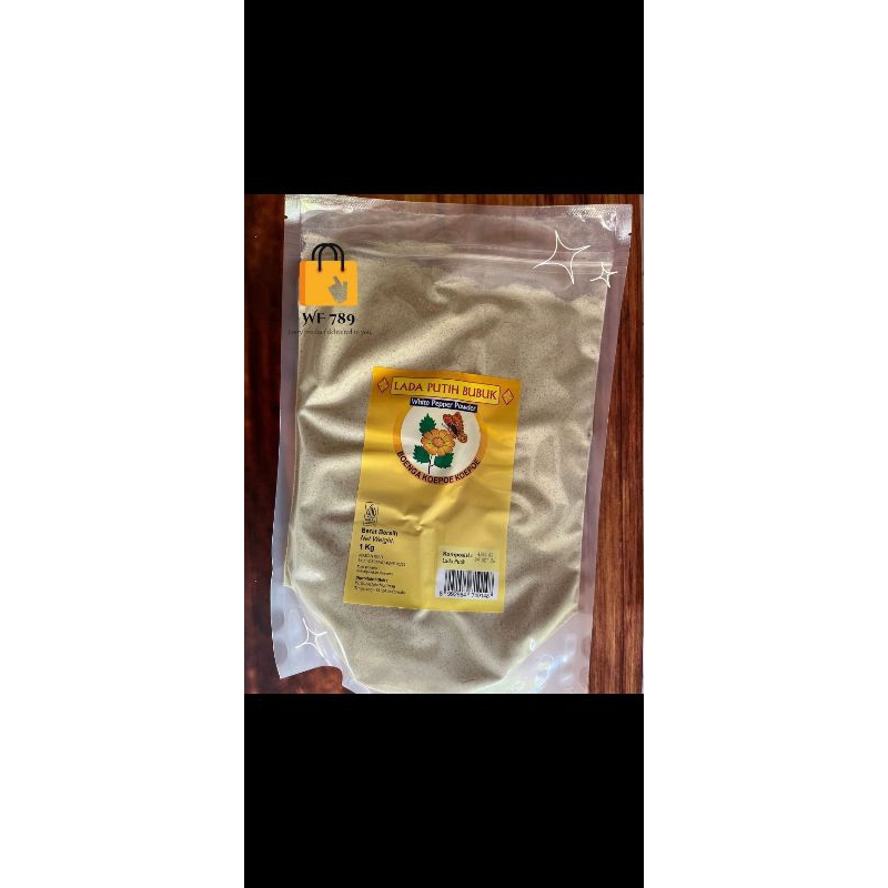 

lada putih bubuk boenga koepoe-koepoe 1kg