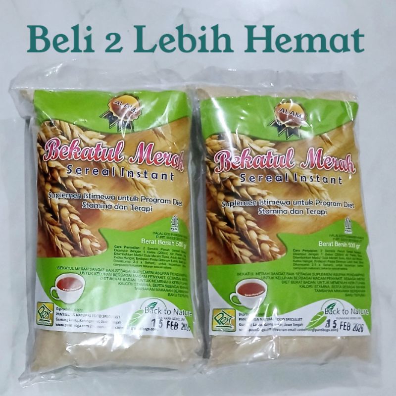 

2 pcs Bekatul Beras Merah 500 gram Original Pantiboga