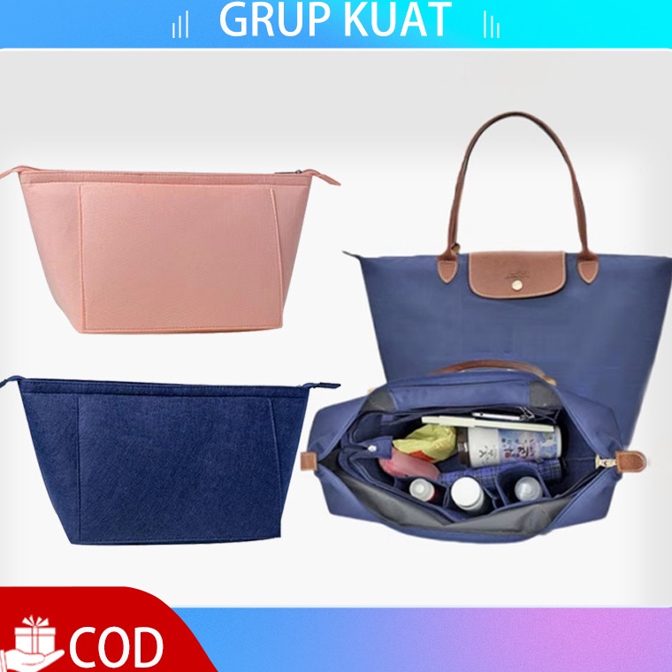 KODE M29J Tas Bag Organizer Tas Dalaman Wanita Bludru Bag Organizer Longchamp Dalaman Tas Organizer 