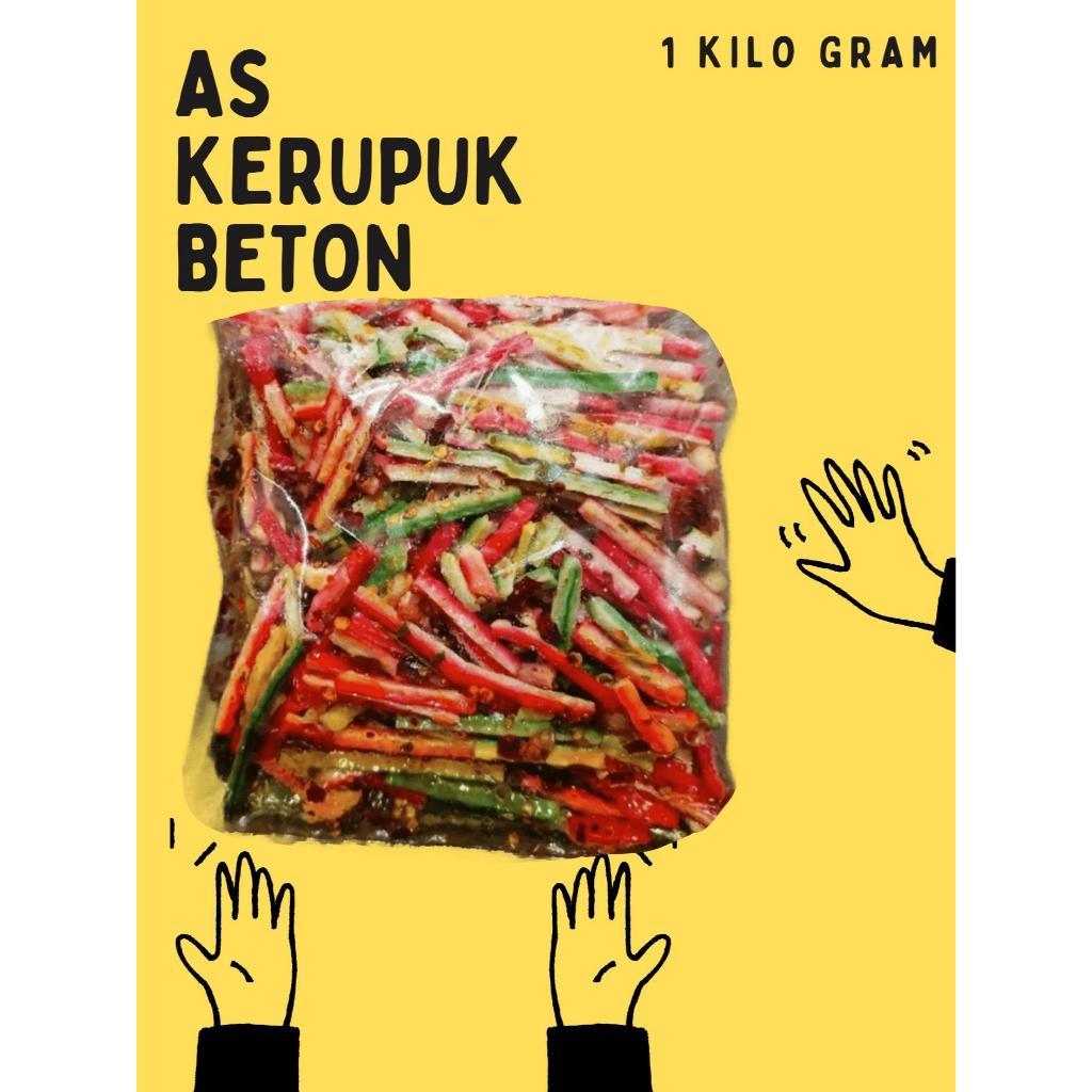 

1 KG SEBLAK KERING AS BETON Camilan Food Pedas Snack Cemilan Crispy Kerupuk Keripik Makanan