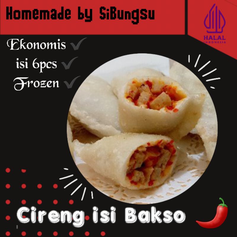 

Cireng Isi Bakso Pedas Ekonomis isi 6 (frozen) siBungsu